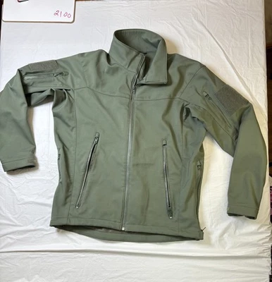 Mens Tru-Spec tactical soft shell jacket, military style, green, size:  N/A - Image 1 of 4