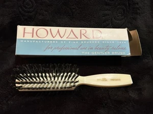 1950s Howard Hair Brush 8” #5102 Ivory White Pure Bristle New NOS Firm Gentle - Picture 1 of 5