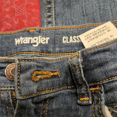 Wrangler Bota Clásica Jóvenes Niños Jeans Talla 16 R Cintura Ajustable Vaquero Occidental Foto 1 de 4