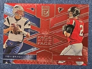 2017 Elite Face To Face /99 Tom Brady Matt Ryan Red #12 Patriots Falcons - Picture 1 of 2
