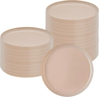 Moderna, 6,3 дюйма, одноразовые тарелки премиум-класса, 40 круглых, 6 1/4 дюйма, розовые  - Изображение 1 из 4