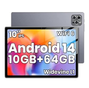 Tablet 10 Inch Android 14 Tablets 10GB RAM, 64GB - Picture 1 of 12