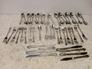 Imperial Stainless Korea Flatware Set of 49 pieces FLEURETTE pattern Replacement - Picture 1 of 9