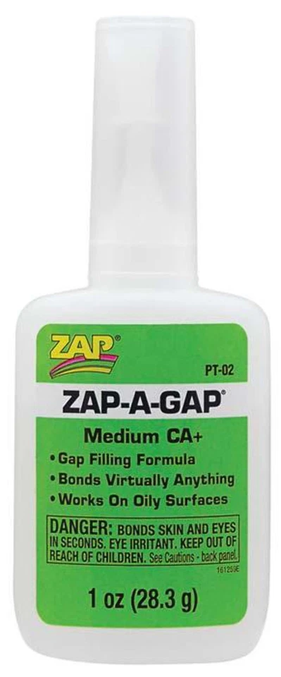 Pacer PT02 Zap-A-Gap CA Cyanoacrylate Super Glue 1 oz