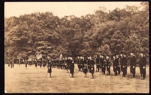 RPPC Postcard Pennsylvania PA Ogontz Private Girl's School In Formation 1947 - Picture 1 of 2