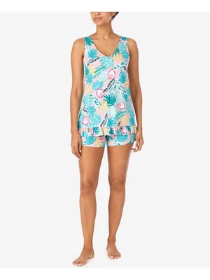 CUDDL DUDS Sets Turquoise Elastic Band Sleeveless V Neck Everyday Tank S - Image 1 of 4