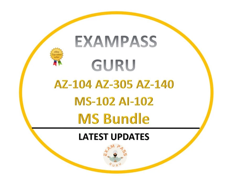 AZ-104 AZ-305 AZ-140 MS-102 AI-102 Exam super bundle!! NOVEMBER   UPDATES - Image 1 of 1
