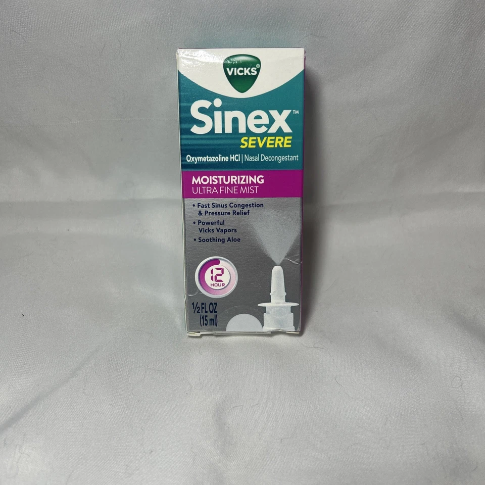 Vicks Sinex Severe Nasal Decongestant Moisturizing Spray  0.5 Oz By Sinex - Imagem 1 de 1