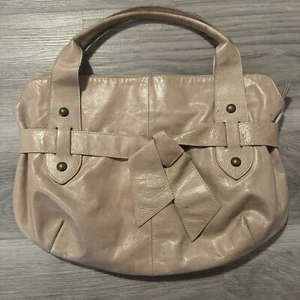 Roberta Gandolfi Genuine Leather Tan Purse With Bow Detail On The Front. - Picture 1 of 6