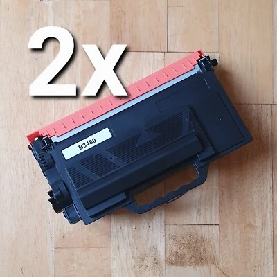 2 x Brother HL-L5200DWT Black Laser Toner Cartridges Compatible With TN3480  NEW - Image 1 of 4