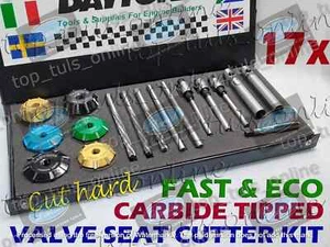 Kawasaki Zx 12R VALVE SEAT CUTTER KIT CARBIDE TIPPED 3 ANGELS CUT 30-45-60 DEGRE - Foto 1 di 11