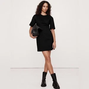 NWT! Banana Republic Black Everywhere Ponte Seamed Mini Dress -Large Petite - Picture 1 of 7