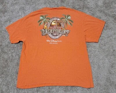 Vintage Rainforest Cafe Shirt Mens 2XL Orange Disney Double Sided Orlando - Image 1 of 4