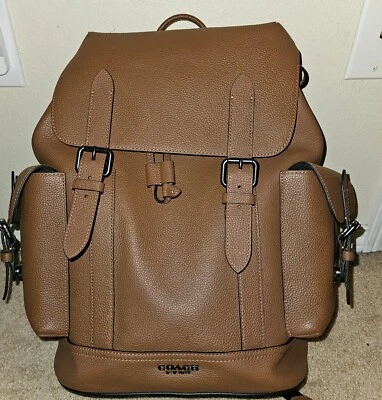 Mens Coach Leather Backpack - Image 1 of 4