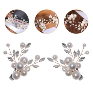 Rhinestone Pearl Shoe Buckle Decoration Clips Removable Heel Miss - Picture 1 of 12