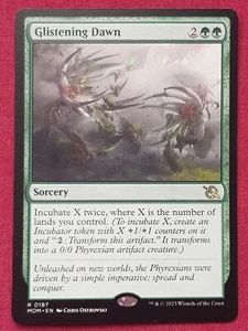 Magic The Gathering MARCH OF THE MACHINE GLISTENING DAWN green card MTG - Picture 1 of 2
