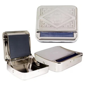 Rodillo de cigarrillos destornillador de cigarrillos enrollador tabaco caja giratoria lata de tabaco caja enrollable de metal - Imagen 1 de 10
