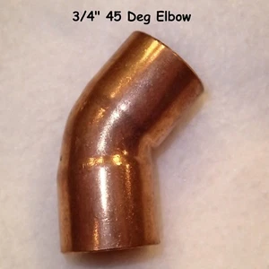 [Quantity of 4] 3/4" copper 45 degree elbow - Picture 1 of 1