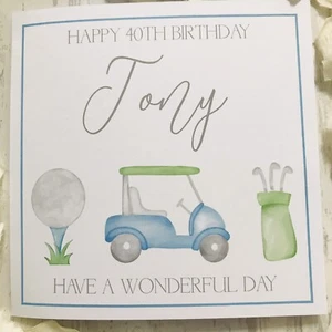 Personalisierte Golf Vatertag Karte Papa Papa Opa Geburtstag Vater - Bild 1 von 3