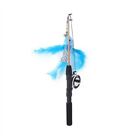 Stretch Pet Stick Feather Wand Toy Super Long Cat Teaser Toy  Interaction