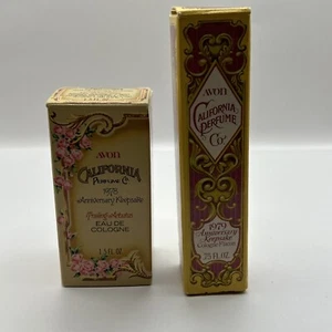 VTG NOS 2 Avon CALIFORNIA Perfume Anniversary Keepsake TRAILING ARBUTUS Cologne - Picture 1 of 4