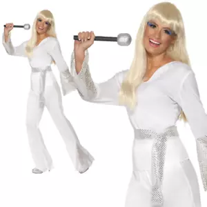 Costume diva discoteca anni 70 80 costume donna outfit dancing queen musica S-L - Foto 1 di 5