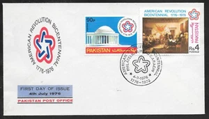 PAKISTAN F.D.C.4/7/1976 SG 415/6 BI-CENTENARY OF UNITED STATES OF AMERICA - Picture 1 of 2