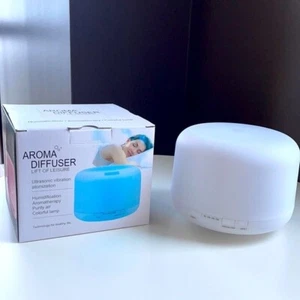 Aroma Diffuser Life of Leisure Ultrasonic Vibration Colorful Lamp White - Picture 1 of 10