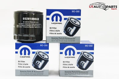 Mopar - Filtro de aceite - 05281090AB - PAQUETE de 3 - MO-090 - Para Chrysler Jeep Dodge Foto 1 de 2