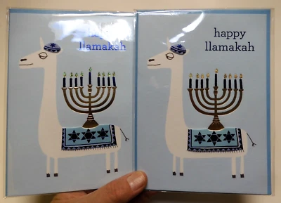 2 Papyrus Cards High Quality Hanukkah Happy Ilamakah Fun and Festive Nights - Image 1 of 4