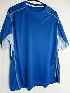 Camisa Reebok Para Hombres Azul y Gris Poliéster Manga Corta Atractiva Costuras Expuestas XL - Imagen 1 de 5