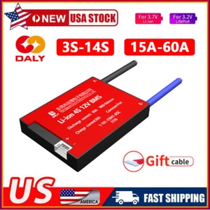 Daly BMS 3S-14S 15A-60A Li-ion LiFePo4 Battery Protection Board with Balance USA - Picture 1 of 22