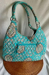 NWOT Ret. 2010 Vera Bradley Totally Turq. Double Strap Hobo Bag - Picture 1 of 8