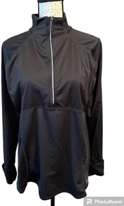 Champion 1/4 Zip Women's XL Pullover Black Duo Dry Finger Holes Stretch - Picture 1 of 7