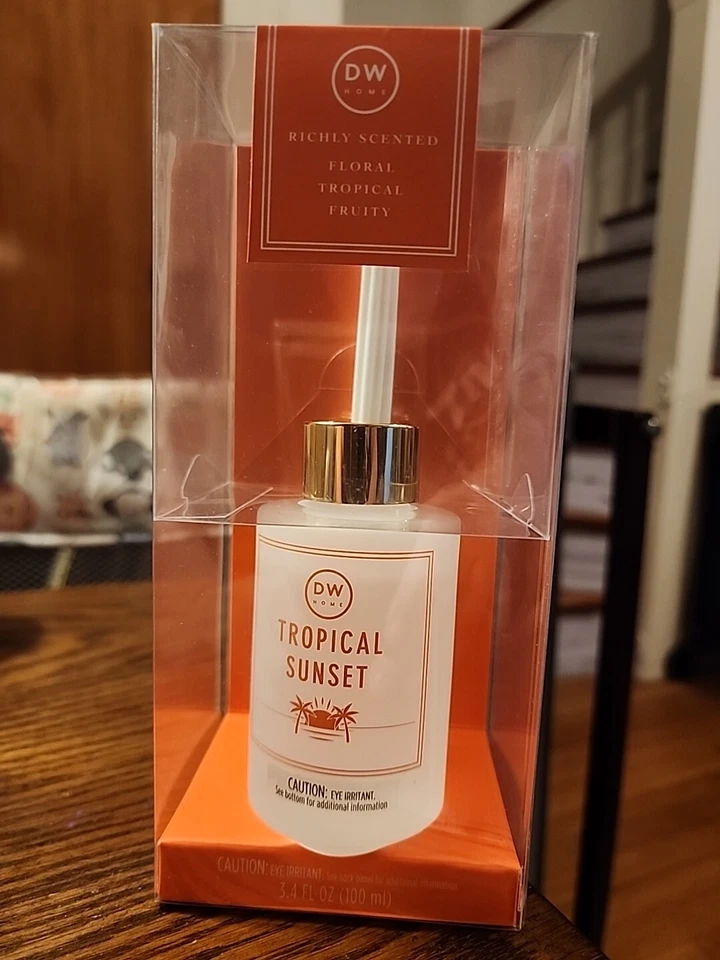 DW Home TROPICAL SUNSET Richly Scented Reed Diffuser 3.38 oz. NEW! - Image 1 of 2