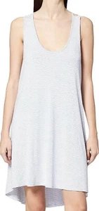 Iris & Lilly Women's Sleeveless Nightdress, Blue, Stripes, Size 10-12 Small #353 - Picture 1 of 6