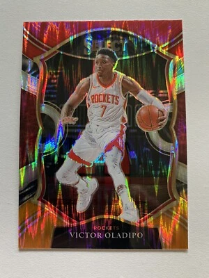 2020-21 Select VICTOR OLADIPO Red White Orange Flash Prizm ROCKETS #7 Concourse - Image 1 of 2