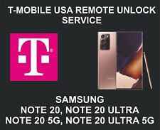 T-Mobile USA Remote Unlock Service, Samsung Note 20, Note 20 Ultra, 5G