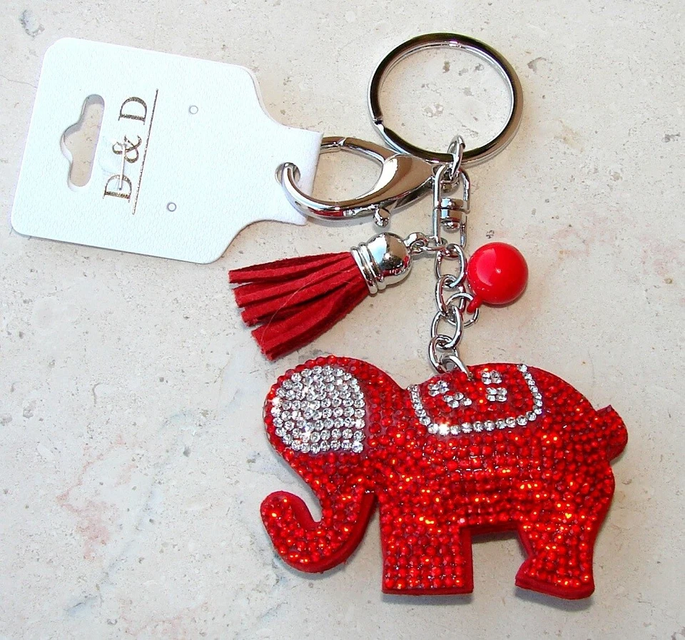 Portachiavi morbido Elefante 3D Portafortuna,ciondolo zaino Borsa Donna 8 colori - Immagine 1 di 1