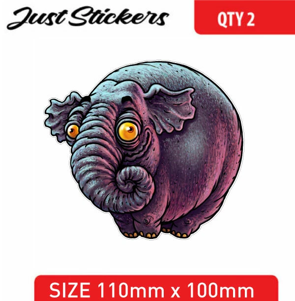 Cute-ELEPHANT-sticker-car-sticker-,-bumper-sticker-,-skate-,-bike,-window,-lapto - Image 1 of 1