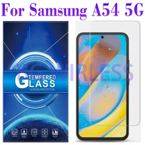 For Samsung Galaxy A54 5G Clear- TEMPERED GLASS SCREEN PROTECTOR ,Case Friendly - Picture 1 of 8