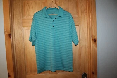 Grand Slam Men's Golf Polo Shirt Teal Stripe Color -  Size XL NEW - Image 1 of 3