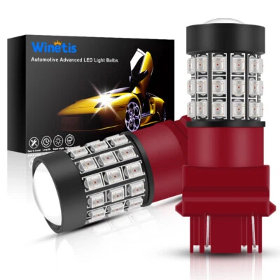 2X 3157 LED Brake Stop Tail Light Bulbs Red For Ford ForD F-150 2000-2018 Strobe - Image 1 of 4