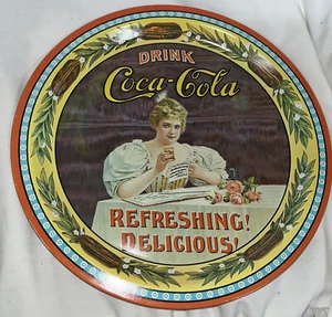 Tin  Coca-Cola Plate  Celebration Of 75 Years Of Bottled Coca-Cola 290 #36815 - Picture 1 of 4