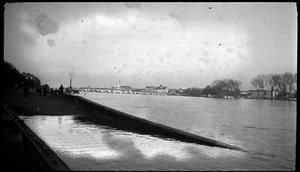 Überschwemmungen Flut Fluß Landschaft - Paket 5 Antik Negativ Foto an.1950 - Bild 1 von 5