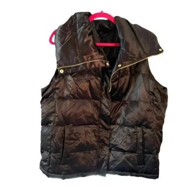 Talbots Down Filled Vest Black Gold size 2X - Image 1 of 4