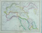 1856 ANCIENT MAP ITALIA ITALY NORTHERN PART ETRIURIA UMBRIA VENETIA GALLIA