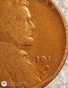 Mint Error 1916 D Wheat Cent Strike Through Date Area Obverse, Weak Reverse - Picture 1 of 3
