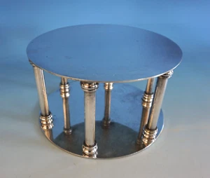 Accessorio da tavola metallo argentato table centerpiece pesante (F024-729) - Foto 1 di 7