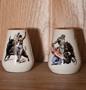 Vintage Bullfighter Salt & Pepper Shakers Mexico Spain - Picture 1 of 7